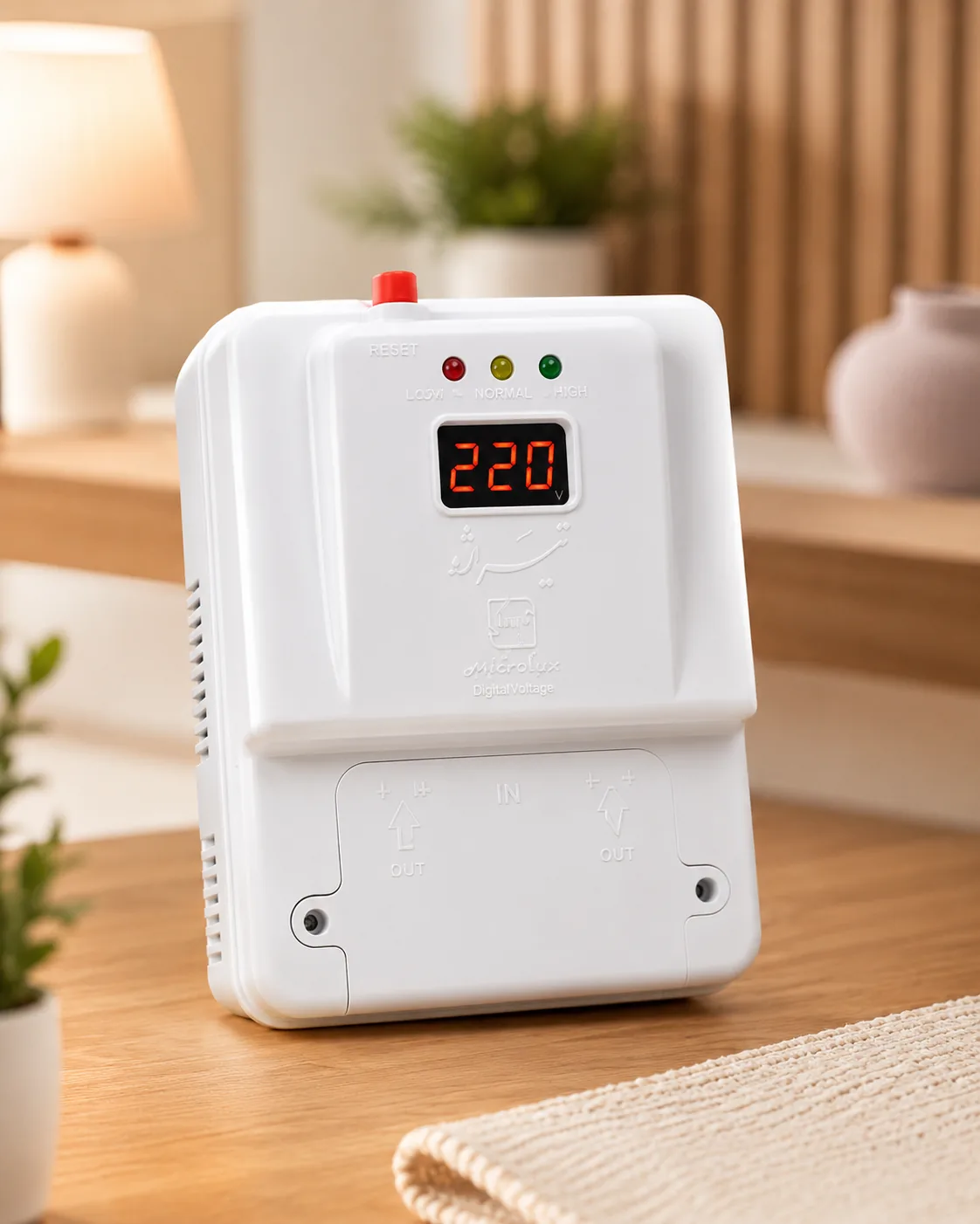 محافظ ولتاژ دیجیتال پشتکنتوری و کولر گازی تیراژه مدل 8000D